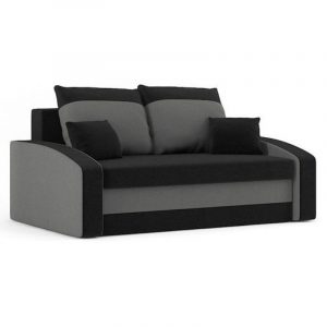 Sofa rozkładana z funkcją spania, Hewlet, 152x90x80 cm, czarny, szary