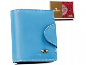 Skórzany portfel damski z systemem. RFID - Peterson