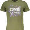 CAVALLI CLASS T-SHIRT Z KRÓTKIM RĘKAWEM MĘSKI ZIELONY