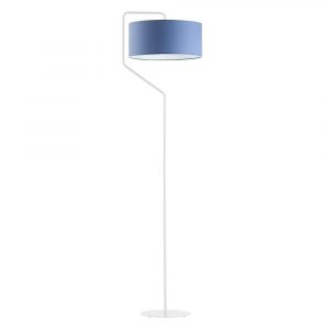 Lampa podłogowa stojąca, Tesallia, 45x156 cm, niebieski klosz