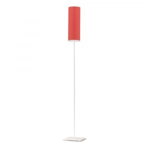 Lampa stojąca do salonu, Florencja, 20x165 cm, czerwony klosz