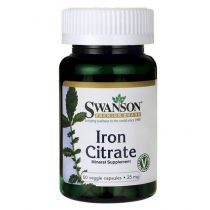 Swanson. Iron. Citrate 25 mg. Suplement diety 60 kaps.