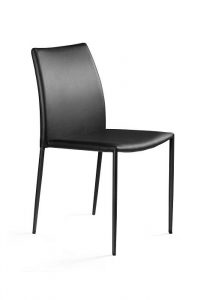 Krzesło do jadalni, salonu, klasyczne, ekoskóra, design, czarny