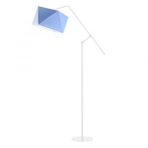 Nowoczesna lampa podłogowa, Colma, 77x170 cm, niebieski klosz