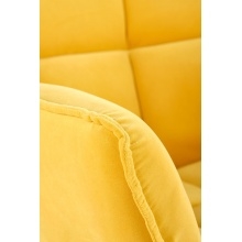 Fotel wypoczynkowy. Belton żółty/czarny welur