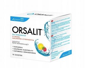 Orsalit – Elektrolity, Dla dorosłych, malinowo-cytrynowy – 10 saszetek