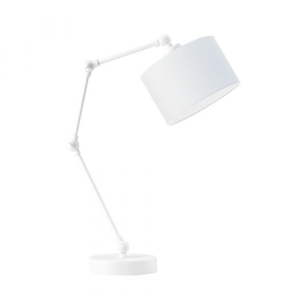 Lampka na biurko, regulowana, Asmara, 20x50 cm, biały klosz