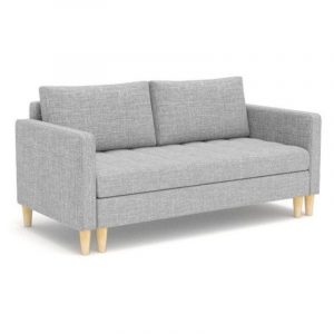 Sofa dwuosobowa, Oslo, 155x90x75 cm, jasny szary