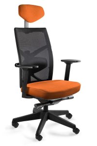 Fotel biurowy, ergonomiczny, Tune, mandarin