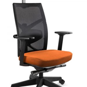 Fotel biurowy, ergonomiczny, Tune, mandarin