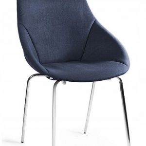 Krzesło do jadalni, salonu, lumi, kolor ciemny niebieski