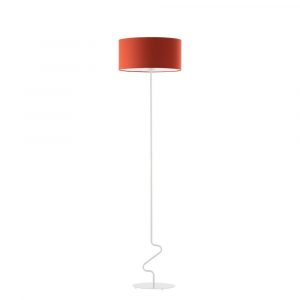 Nowoczesna lampa stojąca, abażur, Jersey, 40x166 cm, rdzawy klosz