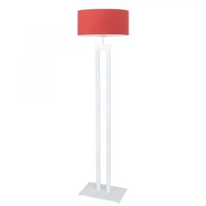 Lampa podłogowa do salonu, Kalifornia, 40x161 cm, czerwony klosz