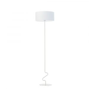 Nowoczesna lampa stojąca, abażur, Jersey, 40x166 cm, biały klosz