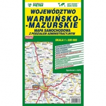 Województwo. Warmińsko-Mazurskie 1:220 000 mapa