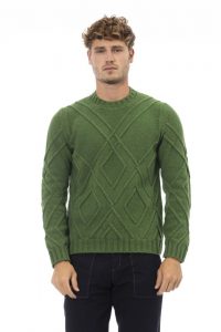 Swetry marki. Alpha. Studio model. AU7441CE kolor. Zielony. Odzież męska. Sezon: