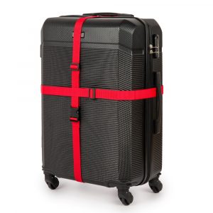 Pas bagażowy zabezpieczający do walizki. SA56 czerwony