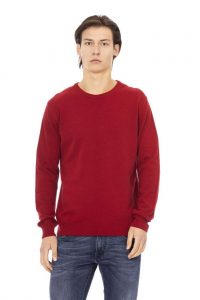 Swetry marki. Baldinini. Trend model. GC2510_TORINO kolor. Czerwony. Odzież męska. Sezon: