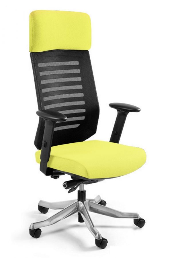 Fotel ergonomiczny do biura, Velo, mustard