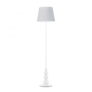 Stylowa lampa pokojowa, Lizbona, 37x174 cm, jasnoszary klosz