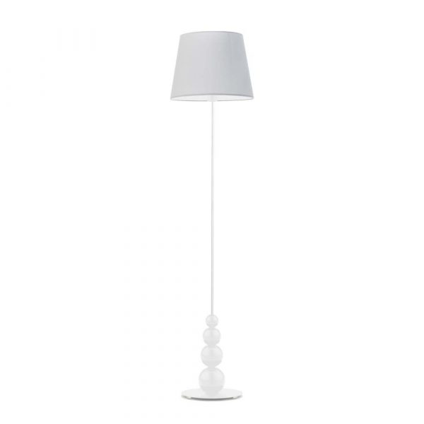 Stylowa lampa pokojowa, Lizbona, 37x174 cm, jasnoszary klosz
