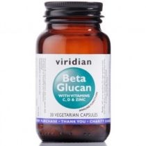 Viridian. Beta. Glukan z witaminami. C, D oraz. Cynkiem - suplement diety 30 kaps.