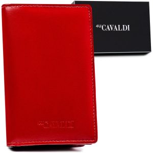 Skórzany portfel damski z dużą sekcją na karty płatnicze - Cavaldi
