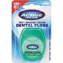 Active. Oral. Care. Mint. Dental. Floss nić dentystyczna miętowa woskowana z fluorem