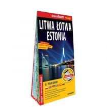 Comfort! map. Litwa, Łotwa, Estonia 1:700 000 mapa