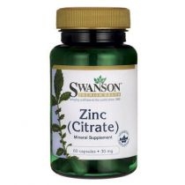 Swanson. Zinc. Citrate 30 mg. Suplement diety 60 kaps.