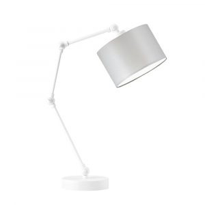 Lampka na biurko, regulowana, Asmara, 20x50 cm, jasnoszary klosz