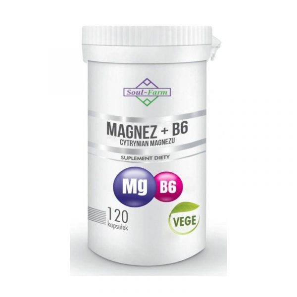 Soul. Farm. Premium. Magnez. B6 cytrynian magnezu 120