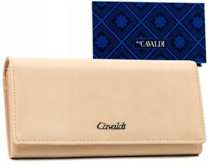 Elegancki, duży portfel damski ze skóry ekologicznej - 4U Cavaldi