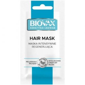 Biovax − Keratyna + Jedwab, regenerująca maska do włosów − 20 ml