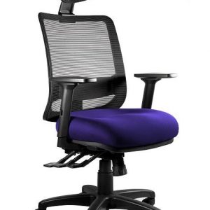 Fotel ergonomiczny do biura, Saga. Plus, navyblue