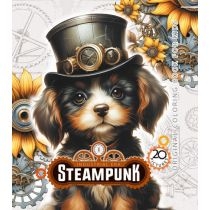 Kolorowanka 160x160 Steampunk. Pies