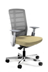 Fotel biurowy, krzesło obrotowe, Spinelly. M, biały, buttercup