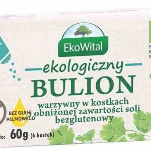 Eko. Wital − Bulion warzywny w kostkach o obniżonej zawartości soli bezgl. BIO − 60 g[=]