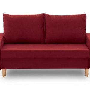 Sofa z funkcją spania, Bellis, 150x90x75 cm, bordowy