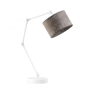 Lampka na biurko, regulowana, Asmara, 20x50 cm, klosz szary melanż