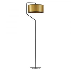 Lampa podłogowa loft, Tesallia mirror, 45x156 cm, złoty klosz