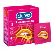 Durex prezerwatywy. Pleasuremax z wypustkami prążkami 3 szt.