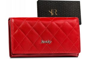 Duży, skórzany portfel damski z systemem. RFID — Rovicky