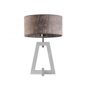 Lampka nocna, stołowa, Clio, 30x47 cm, klosz szary melanż