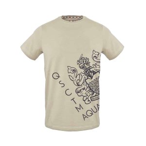 Koszulka. T-shirt marki. Aquascutum model. TSIA115 kolor. Brązowy. Odzież Męskie. Sezon: Wiosna/Lato