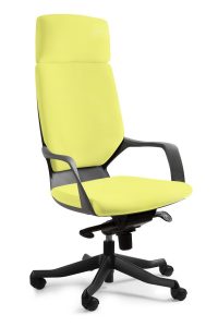 Fotel, krzesło biurkowe, Apollo, czarny, mustard