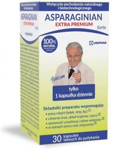 Uniphar – Asparaginian. Extra. Premium. Forte, suplement diety – 30 kapsułek