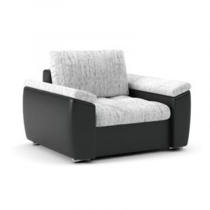 Fotel do salonu, Vegas, 105x90x70 cm, biel, czarny