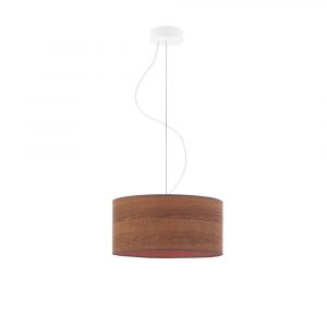 Lampa wisząca do salonu, Hajfa. Eco fi - 30 cm, kasztanowy klosz