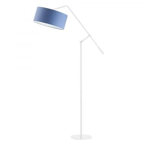 Regulowana lampa stojąca, Liberia, 77x170 cm, niebieski klosz